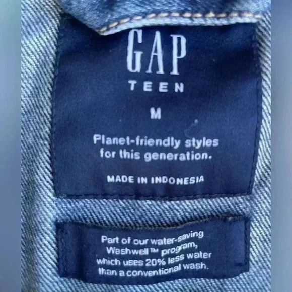 Gap Teen Girls Dolman Cropped Denim Jean dual color 
Retro Jacket sz M preloved - Picture 8 of 8